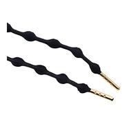 TGDGFKIAS Lacci da scarpe piatti, Lacci elastici multicolore 0,7 cm larghezza 60-200 cm confezione da 2(Schwarz,120(2 Pairs))