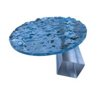 TGDGFKIAS Lastre acriliche trasparenti con texture pietra, Lastra acrilica PMMA con struttura in pietra, diametro 80-400 mm, multicolore, da 5, for esposizione e illuminazione(Light Blue,100mm)