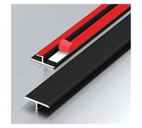 TGDGFKIAS Listelli di transizione per pavimenti, Striscia di transizione for pavimento autoadesiva in lega alluminio for spazi multicolori dimensioni multiple(Schwarz,130 * 3.3cm)