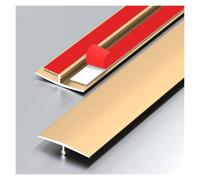TGDGFKIAS Listelli di transizione per pavimenti, Striscia di transizione for pavimento autoadesiva in lega alluminio for spazi multicolori dimensioni multiple(Gold,130 * 4cm)