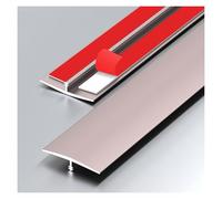 TGDGFKIAS Listelli di transizione per pavimenti, Striscia di transizione for pavimento autoadesiva in lega alluminio for spazi multicolori dimensioni multiple(Rose Gold,130 * 4cm)