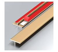 TGDGFKIAS Listelli di transizione per pavimenti, Striscia di transizione for pavimento autoadesiva in lega alluminio for spazi multicolori dimensioni multiple(Gold,130 * 3.3cm)