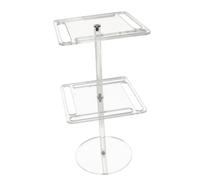 TGDGFKIAS mostra acrilico, Espositore in acrilico girevole a 360° for occhiali da sole, trasparente o nero(Double Layer Clear)