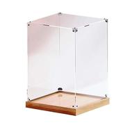TGDGFKIAS mostra acrilico, Vetrina in acrilico con base in legno, copertura trasparente, pellicola protettiva antigraffio, angoli in metallo, diverse dimensioni(30x30x15cm(12x12x6in))