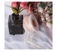 TGDGFKIAS Nastro in chiffon con bordo perlato | Confezione fai da te multicolore da 4 cm x 5 iarde: confezione di bouquet floreale(Color03)