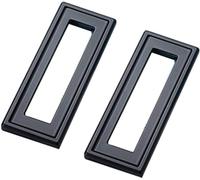 TGDGFKIAS Porta Integrata, Maniglia a ribalta in Alluminio da Incasso for Porta Scorrevole, Confezione da 2, Multicolore, Diverse Misure(Nero,Hole spacing 96mm)