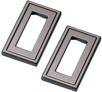 TGDGFKIAS Porta Integrata, Maniglia a ribalta in Alluminio da Incasso for Porta Scorrevole, Confezione da 2, Multicolore, Diverse Misure(Gris,Hole spacing 64mm)