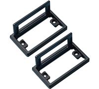 TGDGFKIAS Porta Integrata, Maniglia a ribalta in Alluminio da Incasso for Porta Scorrevole, Confezione da 2, Multicolore, Diverse Misure(Nero,Hole spacing 64mm)