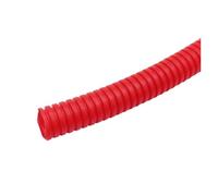 TGDGFKIAS protezione del cavo senza slot, Tubo corrugato isolato in PP da 3 metri, cablaggio for auto, motore, filo elettrico, filettatura in plastica divisa(Red,7.5mm)