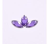 TGDGFKIAS Strass per Abiti, 100 Pezzi di Strass da Cucito Multicolori 7x15 mm con Retro Piatto e Occhio Cavallo(Light Purple)