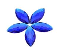 TGDGFKIAS Strass per Abiti, 20 Pezzi di Strass da Cucire in Cristallo Acrilico Multicolore con Occhi Cavallo, 30x62 mm, Retro Piatto(Dark Blue)