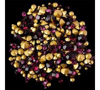 TGDGFKIAS Strass per Abiti, 400 Pezzi da 6 Grammi, Strass di Cristallo Multicolore di Diverse Dimensioni con Punta sul Retro, for lavori Fai da Te(Amethyst)