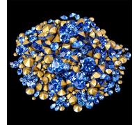 TGDGFKIAS Strass per Abiti, 400 Pezzi da 6 Grammi, Strass di Cristallo Multicolore di Diverse Dimensioni con Punta sul Retro, for lavori Fai da Te(Lt Sapphire)