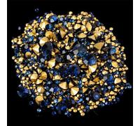 TGDGFKIAS Strass per Abiti, 400 Pezzi da 6 Grammi, Strass di Cristallo Multicolore di Diverse Dimensioni con Punta sul Retro, for lavori Fai da Te(Montana)