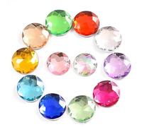 TGDGFKIAS Strass per Abiti, Strass da Cucire in Acrilico Glitterato Multicolore, Rotondi, smussati, for Abiti Fai da Te, 8-16 mm(TRAN Clear,10mm 100pcs)