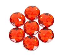 TGDGFKIAS Strass per Abiti, Strass da Cucire in Acrilico Glitterato Multicolore, Rotondi, smussati, for Abiti Fai da Te, 8-16 mm(Siam,10mm 100pcs)