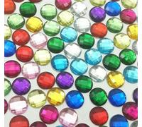 TGDGFKIAS Strass per Abiti, Strass Rotondi acrilici con Retro Piatto for Gioielli e Artigianato, Diverse Misure, 6-20 mm(1 UK,6mm 200pcs)