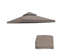 TGEHAP Copertura superiore di ricambio per gazebo a doppio livello, 3,5 x 3,5 m, solo copertura (tortora)