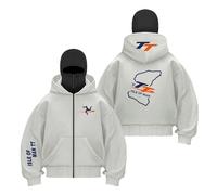 TGFQINAM Felpa con Cappuccio E Passamontagna da Uomo Collision Color Activewear per I.s.l.e of M.a.n T..T Maglie A Maniche Lunghe-QHS||l