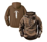 TGFQINAM Felpe con Cappuccio da Uomo Capispalla Top per La Stampa S.EC.URI.TY Giacche Pullover A Maniche Lunghe Cappotti Allenamento Primaverili E Autunnali-KQiSe||m