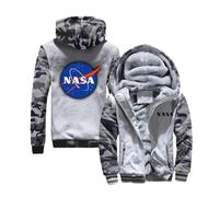 TGFQINAM Felpe con Cappuccio Termiche da Uomo per La NASA Collision Color Jacket Felpe con Cerniera Top Stampati Felpa con Cappuccio Comfort Fitness Outwear con-Camo-A||5XL
