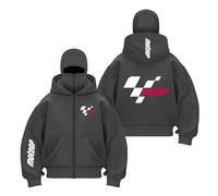 TGFQINAM Giacca con Cappuccio E Passamontagna Grafica da Uomo per M.o.to.G.P Cerniera Abbigliamento Strada Antivento Cappotto Allenamento Patchwork-HuiS||s