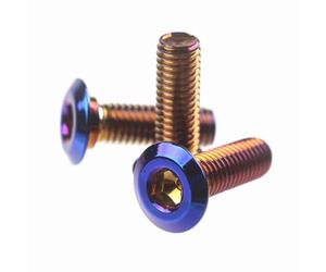 TGFQOLB Kit Assortimento di Vite Compatibile con Yamaha M8*25mm Parti Generali Viti/rotore Disco Freno Moto Bulloni Acciaio Inossidabile Titanio Bruciato Universale