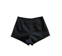 TGGOHIGH Pantaloncini Donna Shorts Nero Shorts Women Wide Leg Shorts Club Pantaloni Corti Sottili Eleganti High Waist A Line Shorts-Nero-s