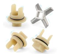 TGHongKy 3X Accoppiamento per Tritacarne per Bosch MWF1 MUM4 MUM5 MUZ4 MUZ5, per Siemens MF1 MK44 MX45 00418076 Ricambio per Tritacarne per Bosch MUM4 MUM5 con Lama per Bosch/Siemens