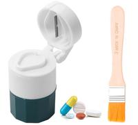Tglia Pillole per Pillole Multiple con Spazzola, Spezza Pastiglie, Taglia Pastiglie, Taglia Compresse per Pillole Piccole e Pillole Grandi, per Viaggi