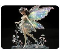 Tgllzzca Tappetino Mouse 340x280x3mm, Nero Tappetino Mouse Gaming Elfi Mousepad Piccolo Antiscivolo e lavabile con Superficie Liscia per Precisione Microfibra per Gaming Ufficio Laptop, Model191