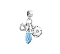 TGLS Charm scintillante con scritta "Happy Birthday", da gennaio a dicembre, 12 mesi, compatibile con braccialetti e collane Pandora, Metallo, Rame