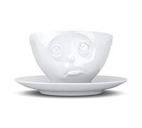 TGO Oh Please Face - Tazza con piattino, con Faccia