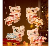 TGPSMDXKV Lanterna di Carta a Forma di Leone per Il Capodanno Cinese Kit Fai-da-Te per Danza del Leone Decorazione di Casa per Il Festival di Primavera con Luce Regalo per Amanti dell'Artigianato