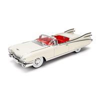 TGRCM-CZ 1/24 Cadillac Eldorado Biarritz Serie Modellino auto, lega di zinco Ritirare veicoli modello auto con suono e luce per collezionisti e bambini 3 anni di compleanno (bianco)
