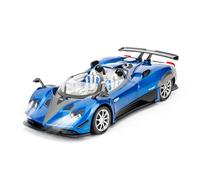 TGRCM-CZ 1/24 Pagani Zonda HP Barchetta, lega di zinco ritirare veicoli modello auto con suono e luce per collezionisti e bambini 3 anni di compleanno (blu)