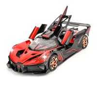 TGRCM-CZ 1/32 Bugatti Bolide Sport Modello Auto, Lega di Zinco Pull Back Giocattolo Auto con Suono e Luce per Bambini Ragazzi Ragazzi Ragazze Regalo (Rosso)