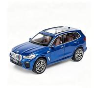 TGRCM-CZ 1/32 Compatibile con BMW X5 SUV Modellino di Auto Giocattolo, Modello di Auto Pressofuso con Tiratore Indietro in Lega con Luce e Suono, Veicoli Giocattolo per Bambini Blu