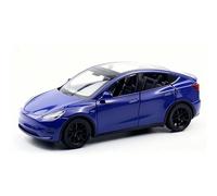 TGRCM-CZ 1/32 scala Diecast Tesla modello Y auto giocattolo, lega di zinco Pull Back veicoli modello auto con suono e luce per collezionisti bambini 3+ anni di compleanno (blu)