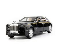 TGRCM-CZ Compatibile con auto giocattolo Rolls-Royce Phantom da 1/32 con suono e luce, per bambini, ragazzi, ragazze, corpo in metallo aperto nero