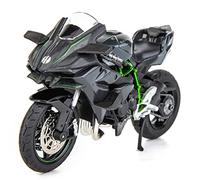 TGRCM-CZ Compatibile con moto Kawasaki Ninja H2R in scala 1:12, modello DieCast, sospensione e rullo libero, auto giocattolo, collezione moto, regalo nero