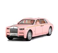TGRCM-CZ Compatibile per 1/32 Rolls-Royce Phantom modello auto giocattolo auto con suono e luce per bambini ragazzo ragazza, corpo in metallo porta aperta rosa