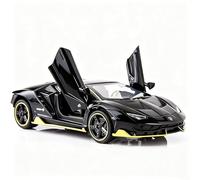 TGRCM-CZ Compatibile per Lamborghini LP770 modello 1:32 auto giocattolo con suono e luce per bambini ragazzo ragazza, corpo in metallo, porta aperta, nero