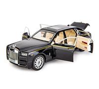 TGRCM-CZ Rolls-Royce - Modellino di auto in lega di zinco, in lega di zinco, modellino auto giocattolo pressofuso con suono e luce, per bambini, ragazzi e ragazze, regalo (nero)