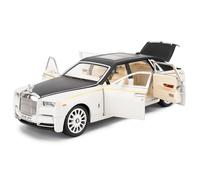 TGRCM-CZ Rolls-Royce - Modellino di auto in lega di zinco, modellino auto giocattolo pressofuso con suono e luce, per bambini, ragazzo e ragazza, in scala 1:24, colore: bianco