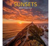 TGSC Calendario 2026 2026 con tramonti da 16 mesi (settembre 2025 a dicembre 2026), calendario da parete quadrato per la famiglia del Regno Unito, con grande griglia per l'organizzazione della casa o