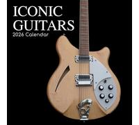 TGSC Calendario 2026 con chitarre iconiche, 16 mesi, quadrato, da parete, per la famiglia, con grande griglia per l'organizzazione della casa o dell'ufficio, calendario Lifestyle 2026/2025