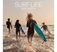 TGSC Calendario 2026 Surf Life 16 mesi (settembre 2025-dicembre 2026), calendario da parete quadrato per la famiglia 2026, con grande griglia per l'organizzazione della casa o dell'ufficio, calendario