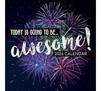 TGSC | Today is going to be Awesome, Calendario 2026 da parete quadrato per famiglia da 16 mesi, con grande griglia per l'organizzazione della casa o dell'ufficio, calendario Lifestyle 2026/2025
