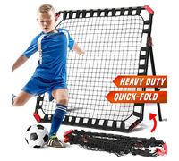 TGU-Sports Rete da rimbalzo per calcio, regali per allenamento di abilità, aiuti e attrezzature per bambini e adolescenti, rimbalzo portatile, esercizi di squadra di calcio e pratica da soli, nero,
